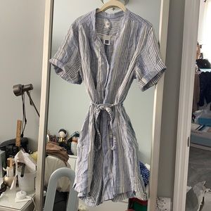 NWT gap linen striped romper size large